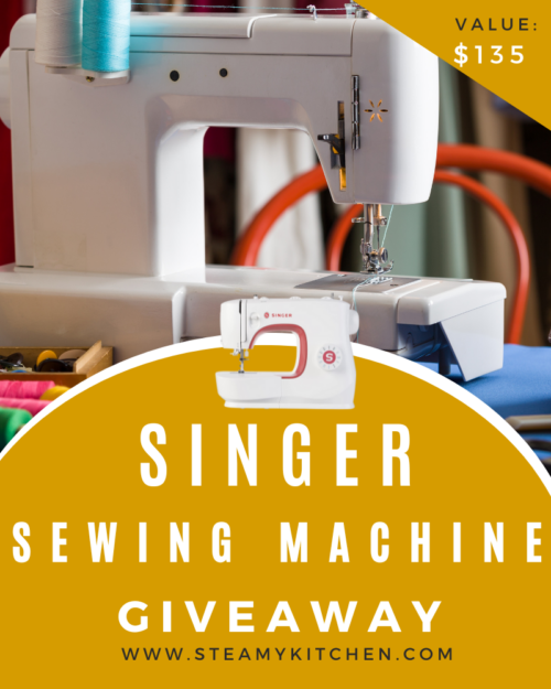 Singer Sewing Machine Giveaway • Steamy Kitchen Recipes Giveaways