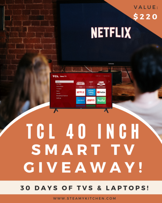 TCL 40-inch Smart TV GiveawayEnds in 60 days.