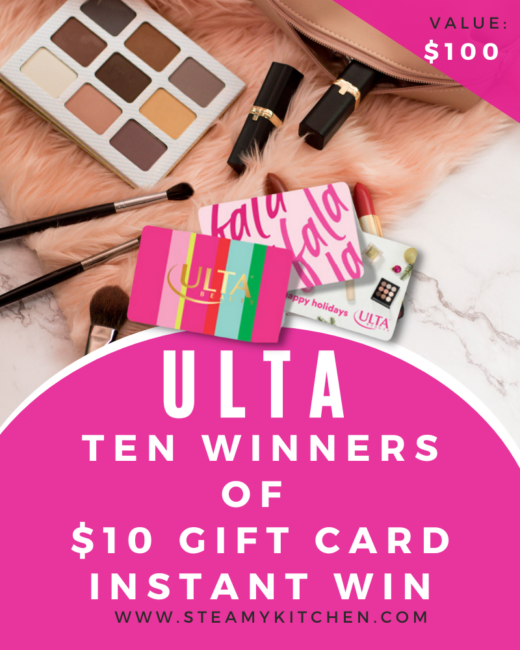 Ulta Gift Card Instant Win!Ends in 90 days.