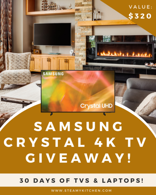 Samsung 43 Inch Crystal 4K Smart TV GiveawayEnds in 75 days.