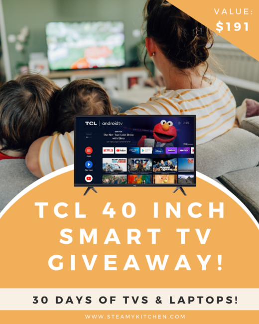 TCL 40 Inch Smart TV GiveawayEnds in 35 days.