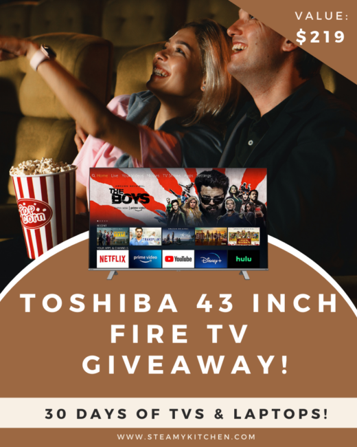 Toshiba 43 Inch Fire TV GiveawayEnds in 33 days.