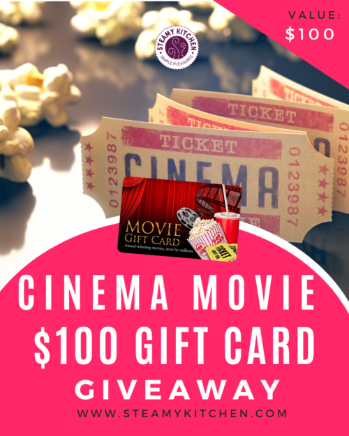 $100 Cinema Movie Gift Card Giveaway
