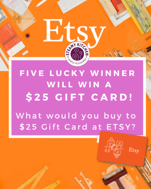 Etsy Gift Card Instant Win • Steamy Kitchen Recipes Giveaways