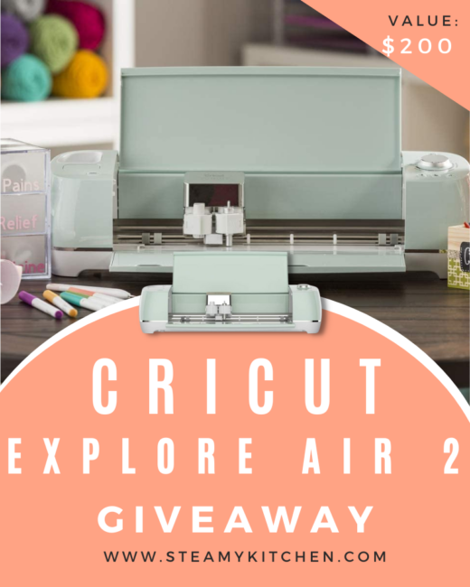 Cricut Explore Air 2 Giveaway • Steamy Kitchen Recipes Giveaways