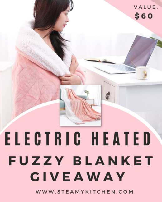 Electric Heated Fuzzy Blanket GiveawayEnds in 24 days.