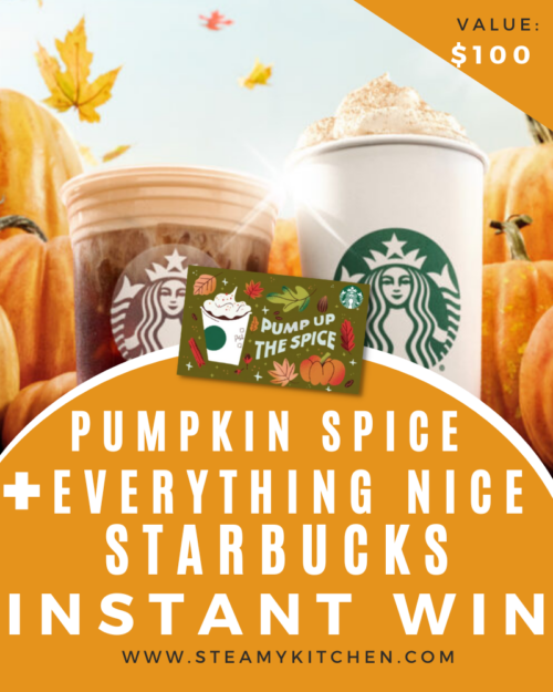 INSTANT WIN: Pumpkin Spice + Everything Nice Starbucks Instant Win 