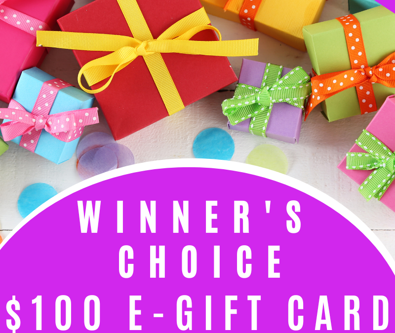 $100 Winners Choice Gift Card Giveaway