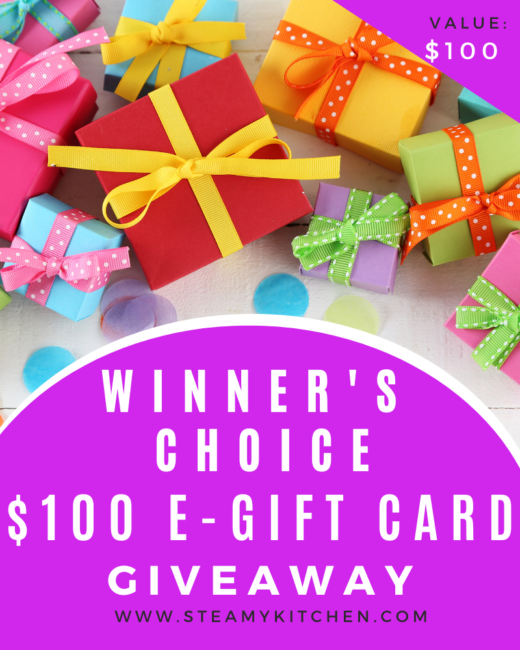 $100 Winners Choice Gift Card GiveawayEnds in 21 days.