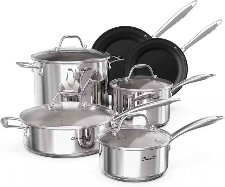 Thank You For Entering The Ciwete 10-Piece Stainless Steel Cookware Set Review & Giveaway!