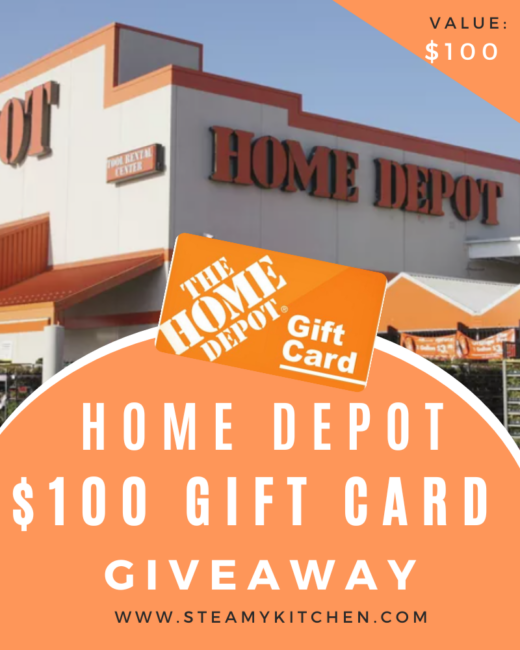 Home Depot $100 Gift Card GiveawayEnds in 25 days.