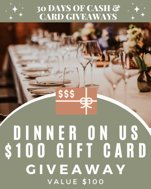 DAY 24: $100 Restaurant Gift Card Giveaway 