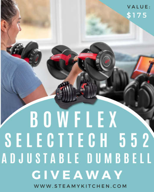 Bowflex SelectTech 552 Adjustable Dumbbells GiveawayEnds in 90 days.