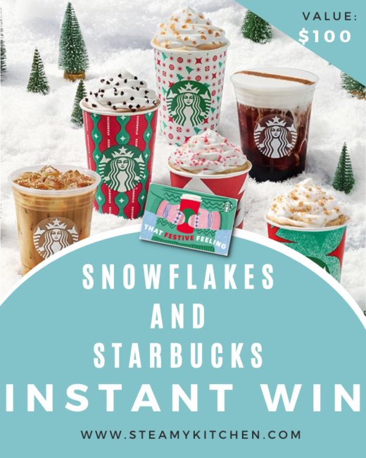 Snowflakes and Starbucks Instant WinEnds in 31 days.