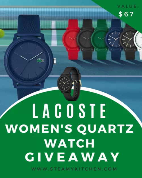 Lacoste.12.12 Women's Quartz Plastic and Silicone Strap Watch Giveaway
