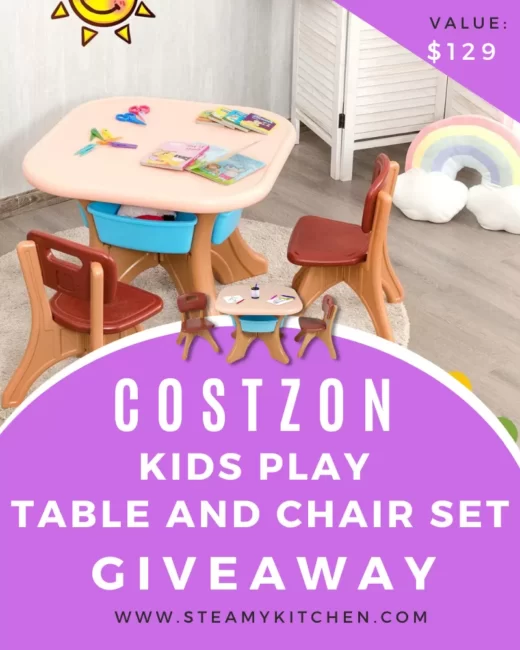 Costzon Kids Play Table and Chair Set GiveawayEnds Tomorrow!