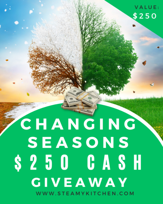 $250 Changing Seasons Cash Gift Card Giveaway • Steamy Kitchen Recipes ...