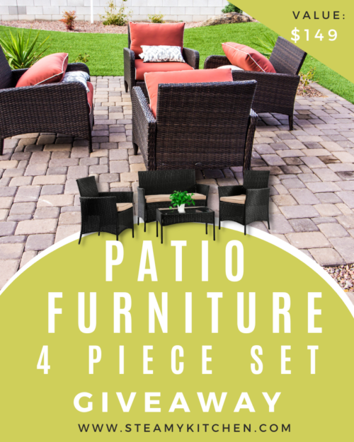 Patio Furniture 4 Piece Set Giveaway