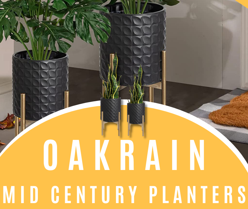 Oakrain Mid Century Planters for Indoor Plants Giveaway