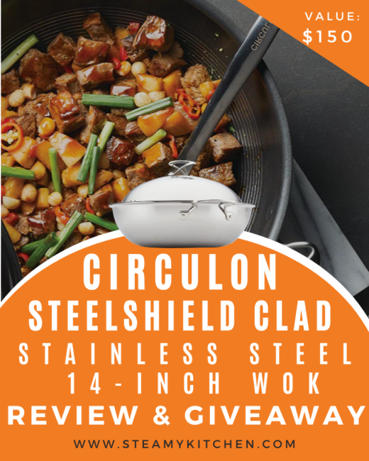 Circulon SteelShield Clad Stainless Steel 14 inch Wok Review and GiveawayEnds in 90 days.