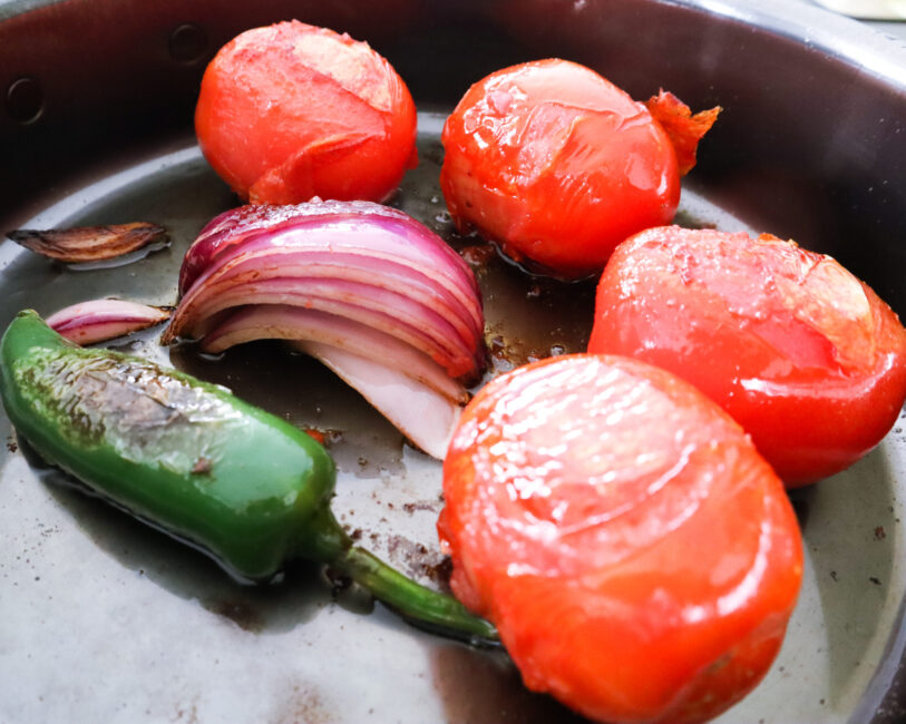 Charred Jalapeños and Tomatoes