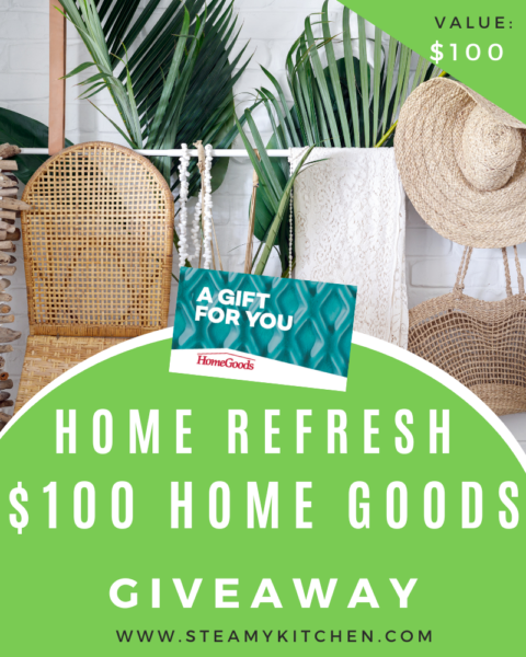 Home Refresh $100 Home Goods Giveaway • Steamy Kitchen Recipes Giveaways