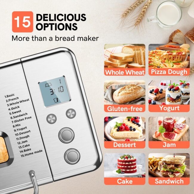 Involly-15-in-1-Bread-Maker Product Features