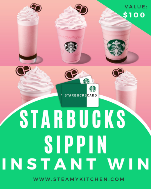 Starbucks Sippin Instant WinEnds in 48 days.
