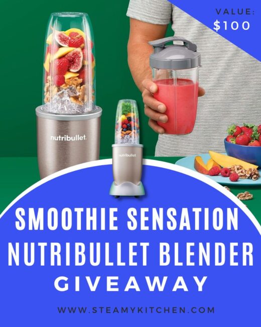 Smoothie Sensation NutriBullet Blender GiveawayEnds in 60 days.