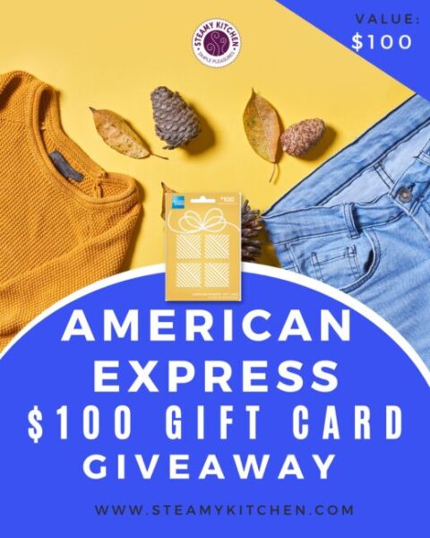 $100 American Express Gift Card Giveaway • Steamy Kitchen Recipes