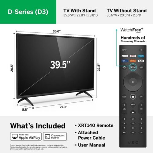 vizio 40-inch tv giveaway with remote