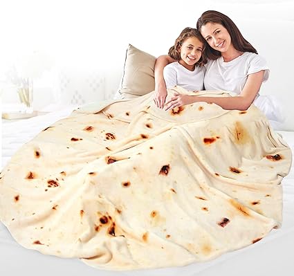 This tortilla blanket is fun for the whole family!