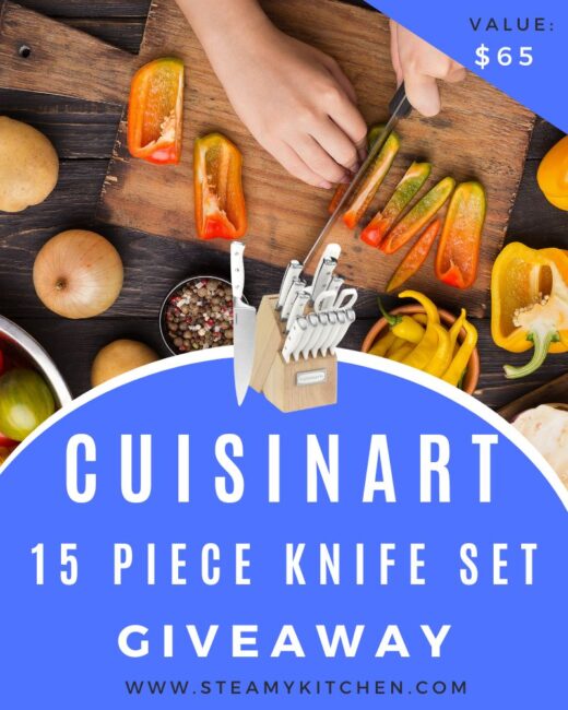 CuisinArt 15 Piece Knife Set GiveawayEnds in 48 days.