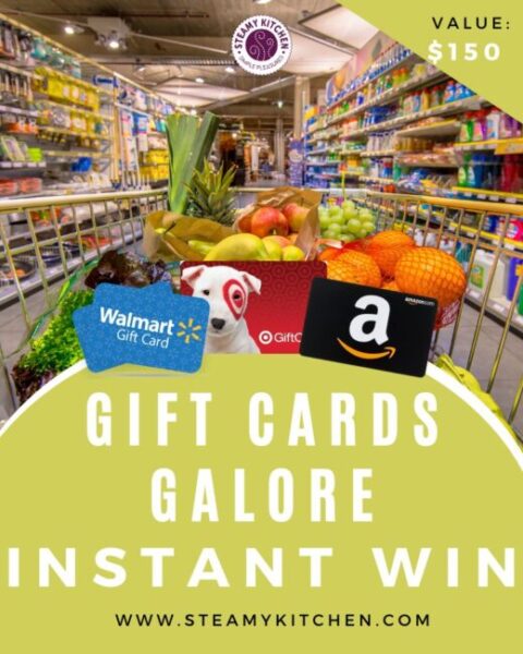 Gift Cards Galore Instant Win • Steamy Kitchen Recipes Giveaways
