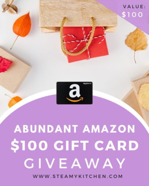 Abundant Amazon $100 Gift Card Giveaway • Steamy Kitchen Recipes Giveaways