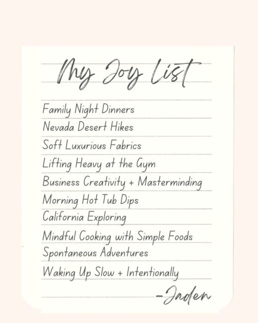 My Joy List