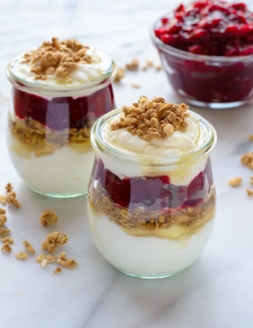 Well Plated created this amazing cranberry sauce parfait