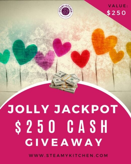 Jolly Jackpot $250 CASH Giveaway • Steamy Kitchen Recipes Giveaways