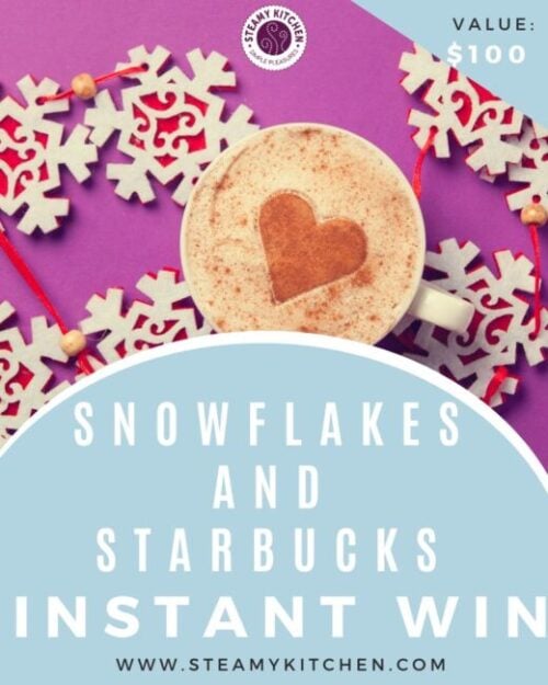 snowflakes and starbucks instant win