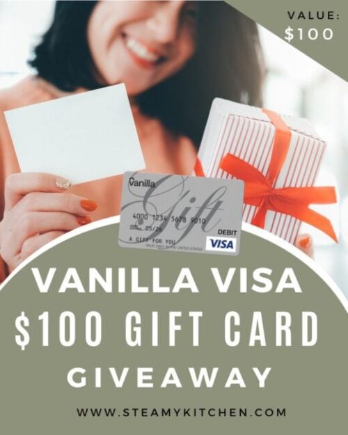 Vanilla Visa $100 Gift Card Giveaway • Steamy Kitchen Recipes Giveaways