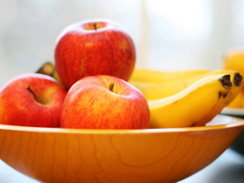 Apples and bananas produce ethylene