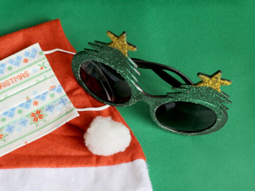 Christmas props for a DIY party photo booth
