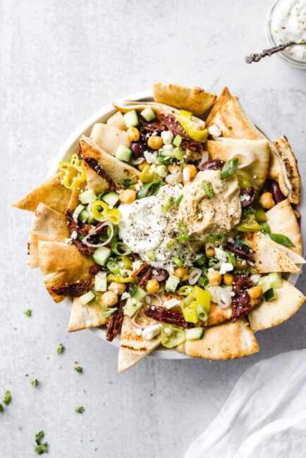 Mediterranean Nachos by Becca of Fork In The Kitchen