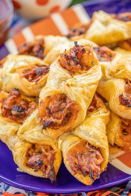These pulled pork pastry puffs are going to level up your game day party