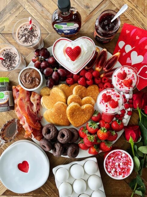 Valentine’s Day Breakfast Board