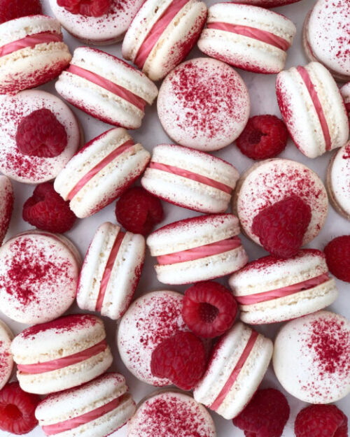 Raspberry Macarons