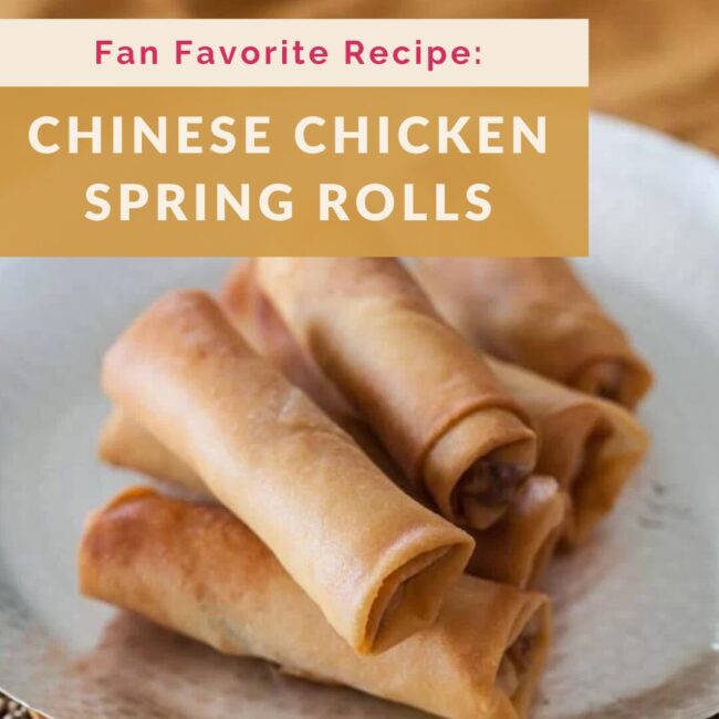 Chinese Chicken Spring Rolls Sidebar