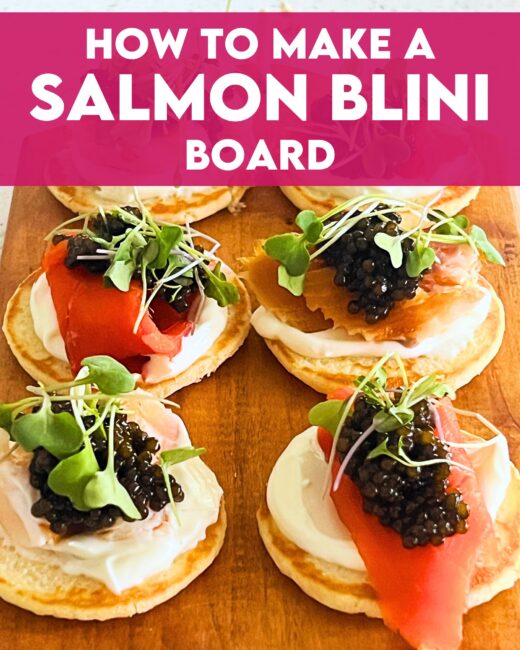 How to make a salmon blini board