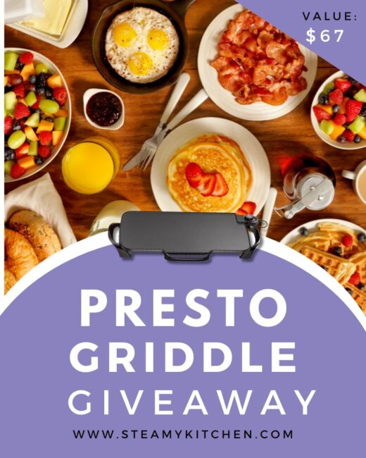 Presto Electric Griddle GiveawayEnds in 76 days.