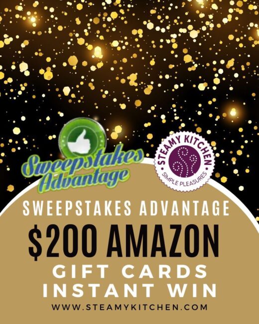 The Sweepstakes Advantage x Steamy Kitchen Instant WinEnds in 60 days.